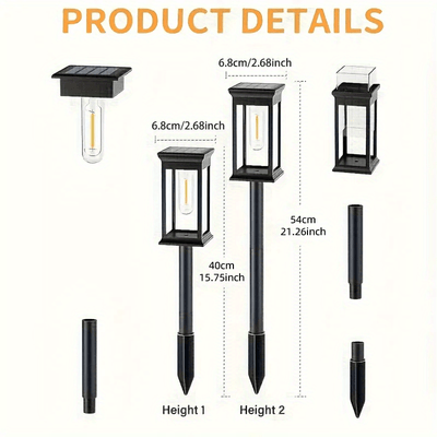 Luces solares para exteriores, decoración de patio de jardín y sendero, luces solares duraderas y brillantes IP44 para exteriores.