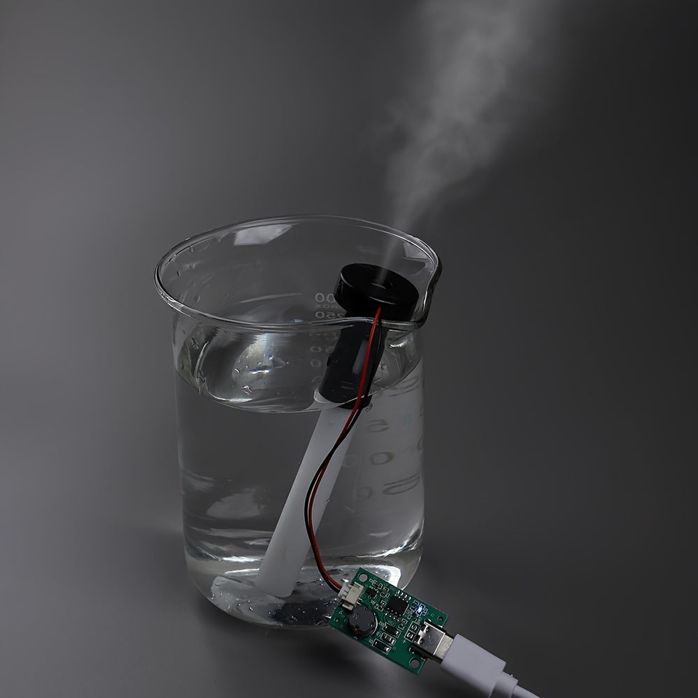 Módulo de atomización USB 5V 300mA 1.5-2W, boquilla simple Tipo-C, placa de circuito para humidificador DIY, material plástico, voltaje de operación ≤36V, accesorio electrónico sin interruptor