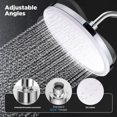 1pc Cabezal de Ducha de Alta Presión con Diseño Circular de Lluvia - Montaje Colgante en Plástico Duradero para una Experiencia Relajante, Accesorios de Baño