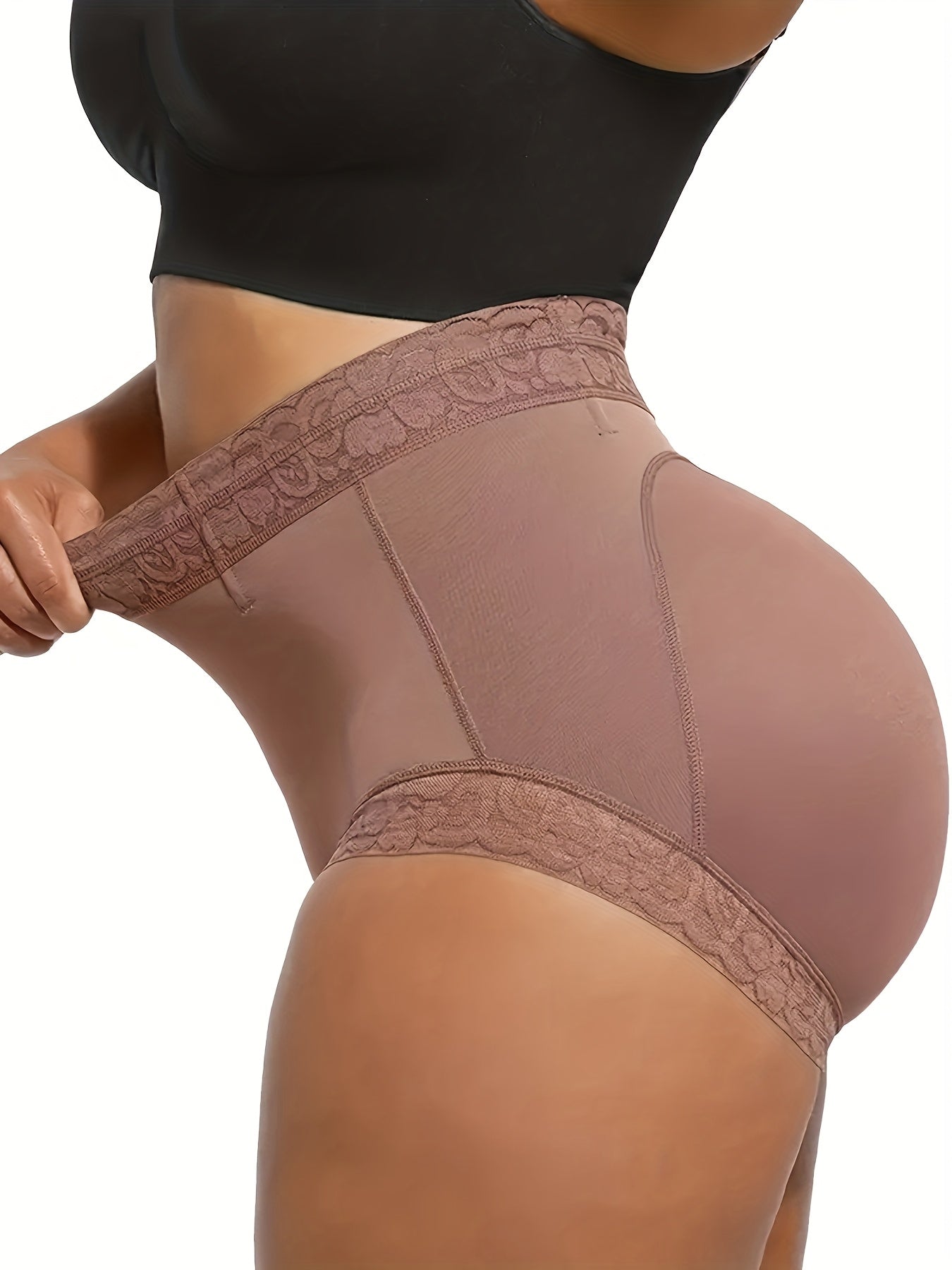Bragas moldeadoras de cintura alta para mujer, con efecto levanta glúteos y reductor de abdomen, mezcla de 48% elastano/52% nailon, ropa interior sin costuras para estómago plano y adelgazamiento de muslos, solo lavado a mano