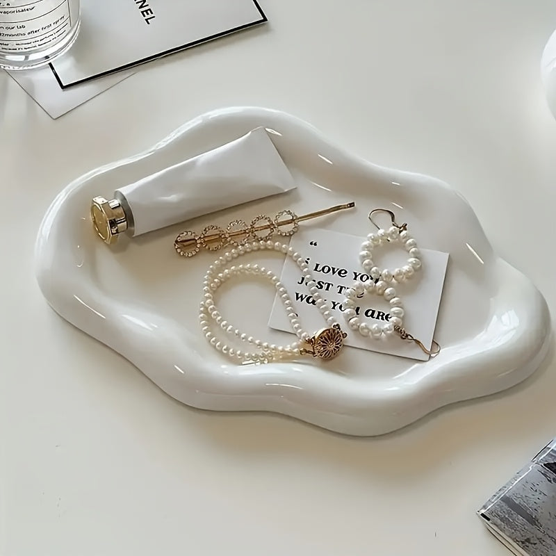 1 pieza de bandeja elegante de joyería de resina con diseño floral - Ideal para relojes, anillos y pulseras, regalo perfecto para cumpleaños, fiestas y aniversarios, caja de regalo de joyería