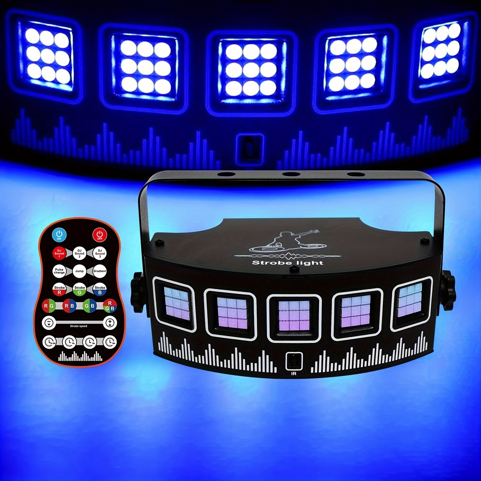 Reflector de Rendimiento LED para Escenario, Luz Estroboscópica Activada por Sonido para Ambiente de Bar en KTV, Lámpara Giratoria y Decorativa de Colores