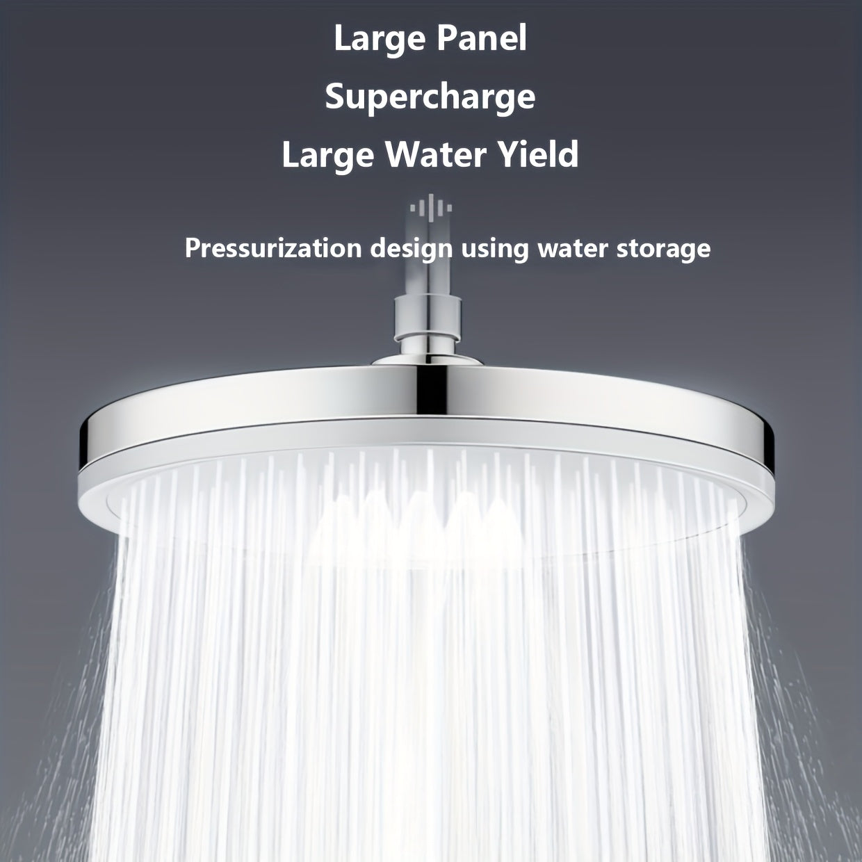 1pc Cabezal de Ducha Circular con 6 Modos de Rociado, Diseño Colgante Ajustable, Plástico Duradero y Ahorrador de Agua para Baños Modernos
