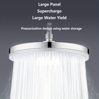 1pc Cabezal de Ducha Circular con 6 Modos de Rociado, Diseño Colgante Ajustable, Plástico Duradero y Ahorrador de Agua para Baños Modernos