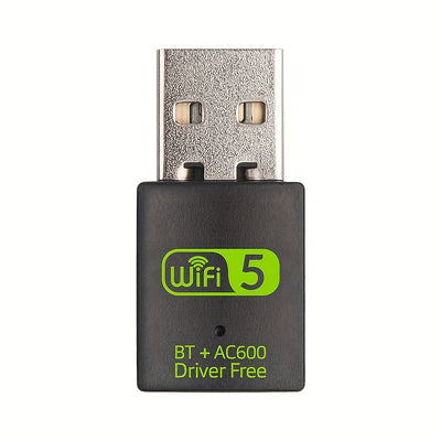 Adaptador WiFi USB Doble Banda 2.4G/5G Tarjeta Inalámbrica LAN, Conectar y Usar sin Controladores, Adecuado para Escritorios y Portátiles, Compatible con Windows XP/Vista/7/8/10/11, Sin Requiere Batería, Conexión USB, Control de Aplicaciones, Voltaje de