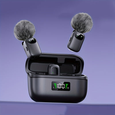 Micrófono inalámbrico SENWUKO con reducción de ruido AI de 3 niveles - Compacto, ligero, distancia de transmisión de 30 metros, conector USB Type-C, batería de litio recargable, ideal para transmisiones en vivo y reuniones, equipo de transmisión en vivo
