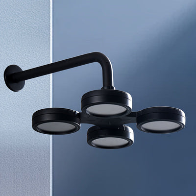 1 ducha de lujo, línea de cintura, cabezal de lluvia de alta presión y juego 2 en 1 portátil. Manguera extra larga, divisor de 3 vías y soporte adhesivo para ducha, accesorios de baño completo, set de ducha