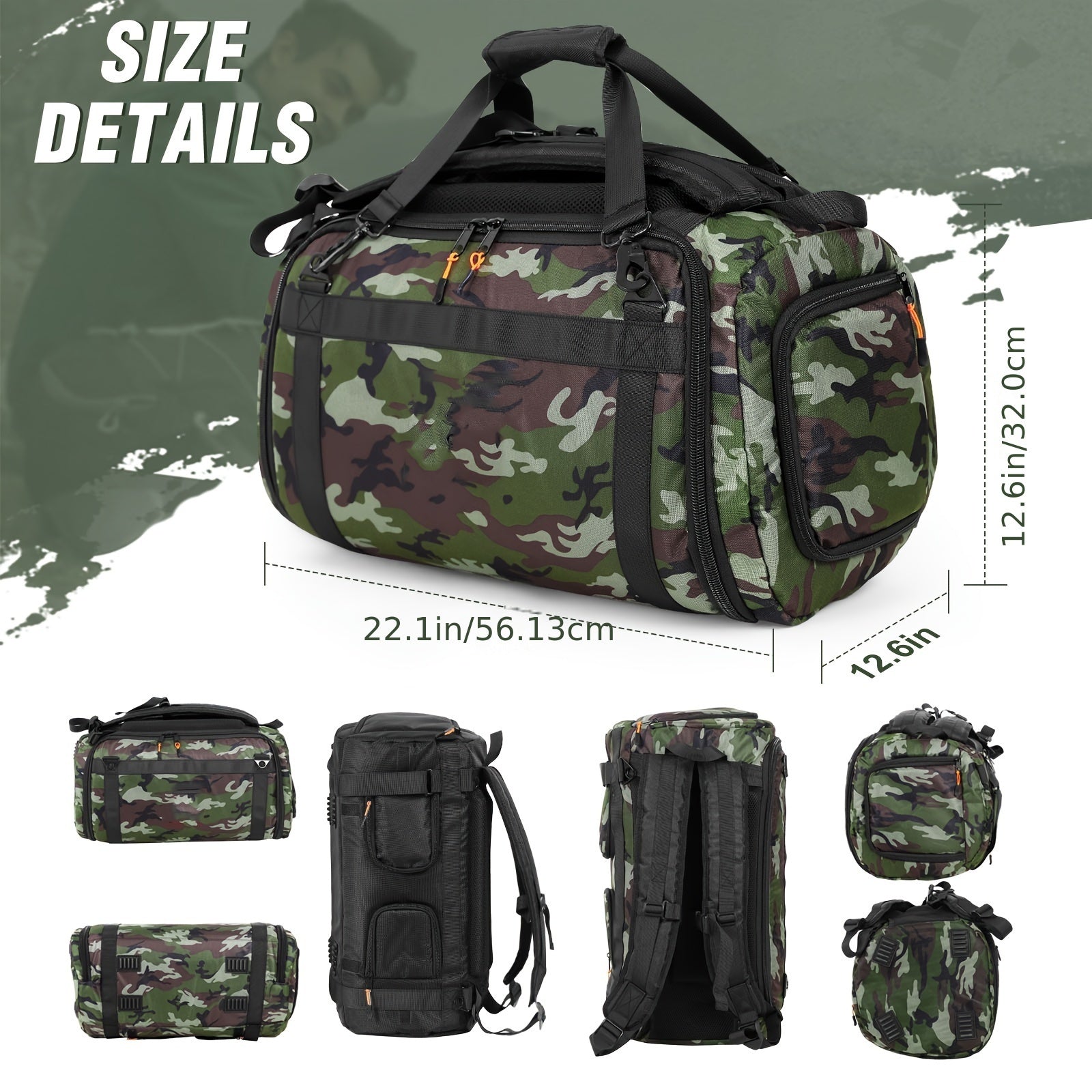 Mochila para Altavoz Inalámbrico JBL PartyBox 120 Camuflaje - Resistente, Transpirable con Correas Ajustables y Ventana Transparente para Acceso Fácil