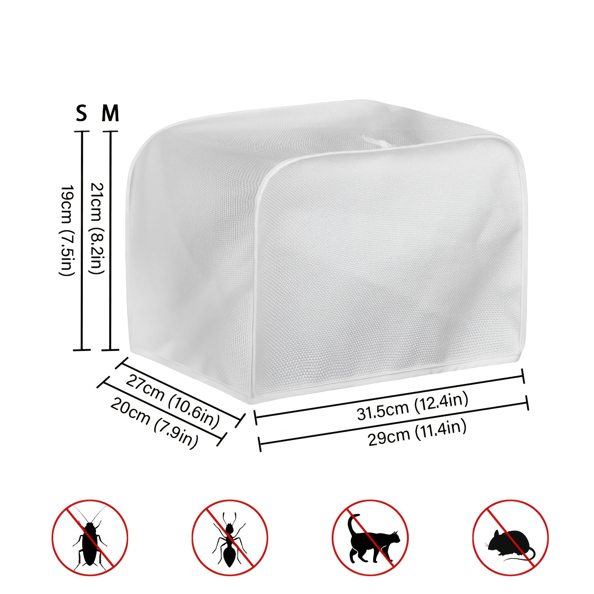 Tapa Protectora de Café para Tostadora, Máquina de Pan y Pequeños Electrodomésticos - Talla S