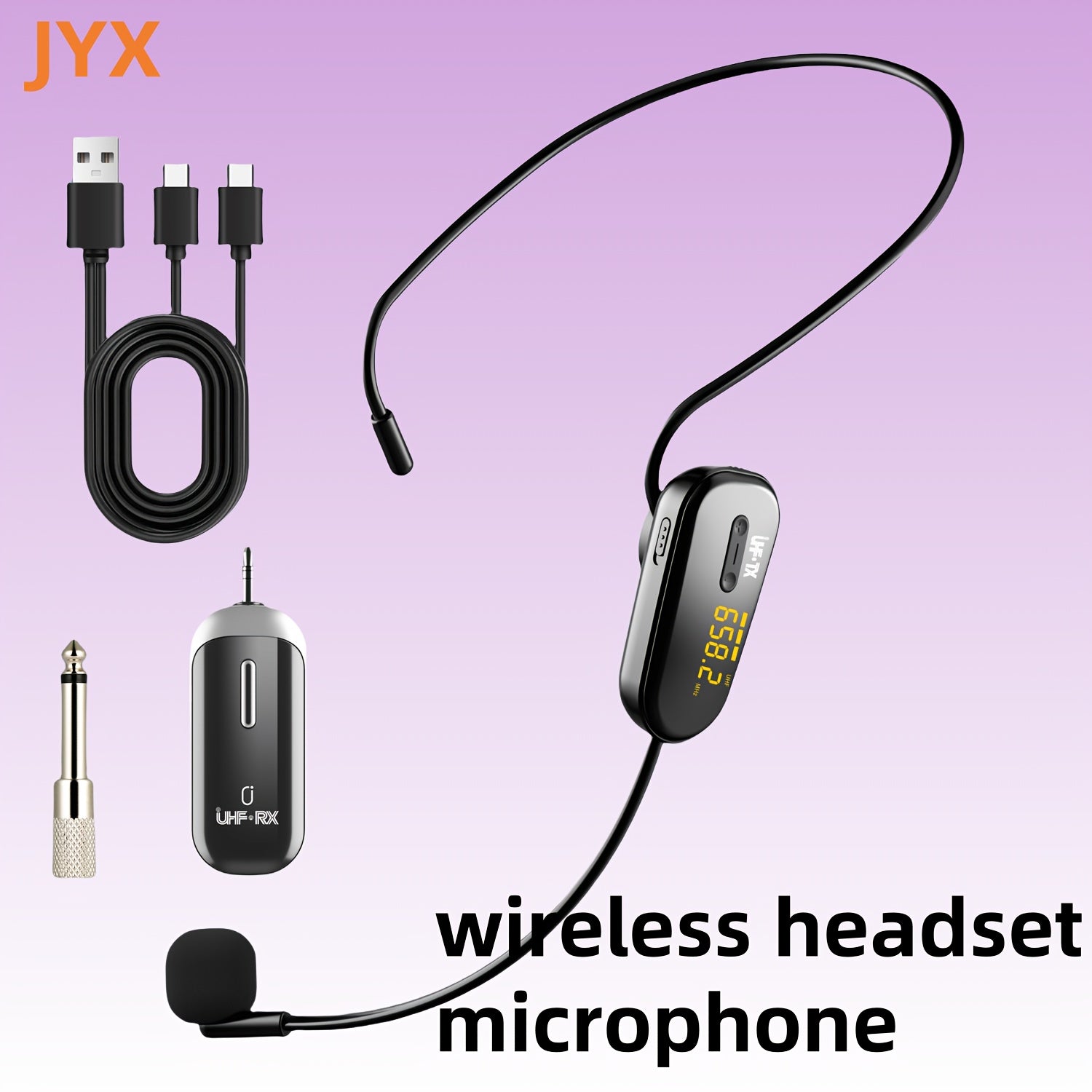 Producto Más Vendido 2025, Micrófono sin varillas de Una Sola Persona Marca JYX, Sistema PA para Enseñanza, Entrenamiento, Fitness, Guías Turísticos, Oratoria y Karaoke, Amplificador de Voz Recargable Plug-and-Play U-200