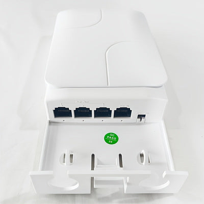 Extensor PoE de Alta Calidad para Exteriores 1 a 3, Repetidor PoE de 100Mbps con 2.54cm y 3 Salidas, Plug and Play, Funciona para Cámaras CCTV