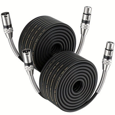 2 piezas de cables de micrófono XLR de alta calidad de 98 pies, extra largos para actuaciones al aire libre y fiestas, ideal para la temporada de graduaciones, regalos de cumpleaños, karaoke, equipo de podcast, micrófonos ASMR, micrófonos para PC, utiliz