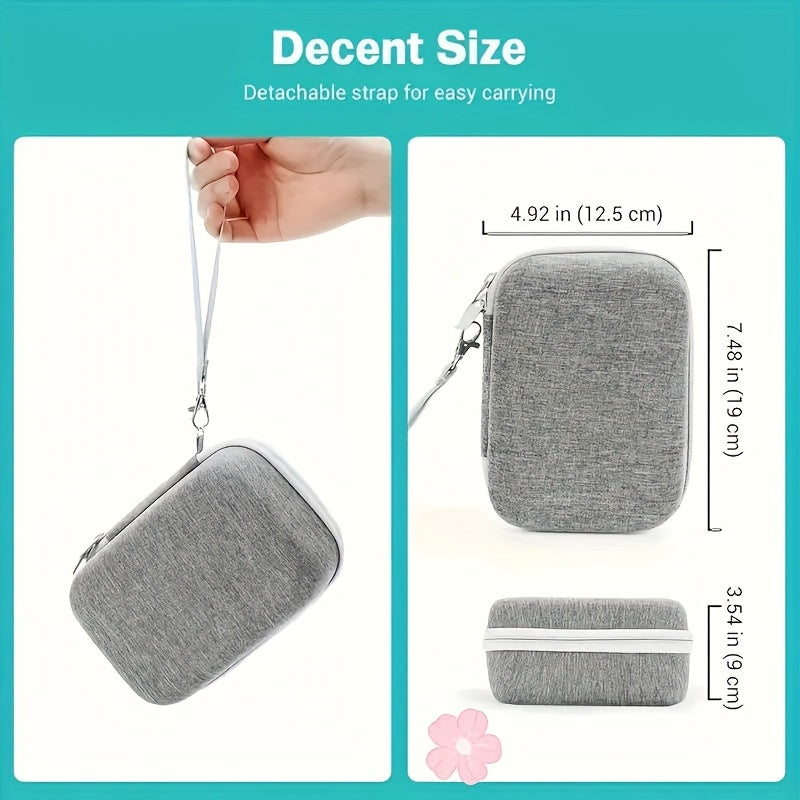 1 estuche de almacenamiento portátil EVA de ProCase para atomizador y humidificador de mano - Resistente, con capa dura protectora, bolsa de viaje con múltiples compartimentos, material de tela, ideal para vapor facial, aspirador de poros, uso en casa y