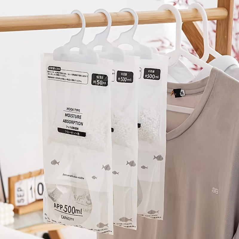 11 piezas de accesorios de deshumidificador de plástico blanco con etiquetas negras - Ideal para dormitorio y baño, no necesita electricidad, diseño transparente para fácil visibilidad, deshumidificador para dormitorio, control de humedad en dormitorio,