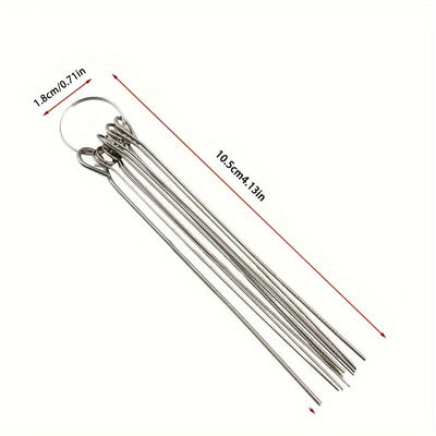 Kit de limpieza de cabeza de ducha de acero inoxidable: 10/30pcs agujas de limpieza de tamaños múltiples para una limpieza y desincrustación fáciles - Adecuado para uso doméstico y al aire libre