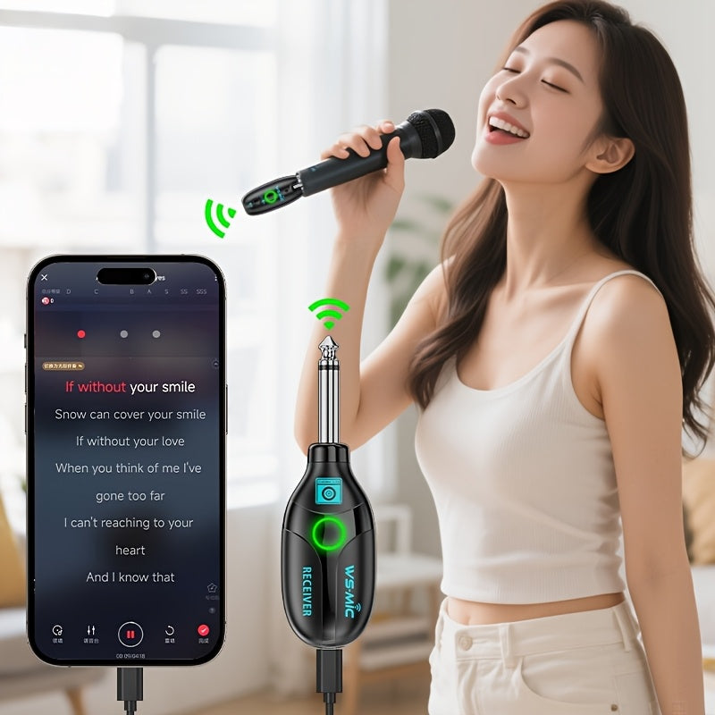 Sistema de micrófono inalámbrico con sonido HD, micrófono inalámbrico de una a una para grabación de voz y transmisión de música, carga USB-C, soporte 2.4G/3G/4G/5G, carga tipo C, recargable por USB, vida útil de la batería de 20 horas, diseño portátil p