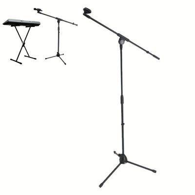 SIAETIUR Tripode de micrófono de hierro, altura ajustable, conector XLR, soporte de micrófono de metal portátil para grabaciones y presentaciones en vivo