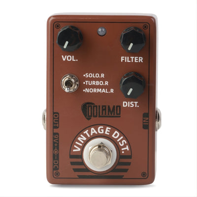 Pedal de Efecto de Guitarra DOLAMO D11 Vintage con Filtro y Controles de Distorsión Diseño de True Bypass para Guitarra Eléctrica