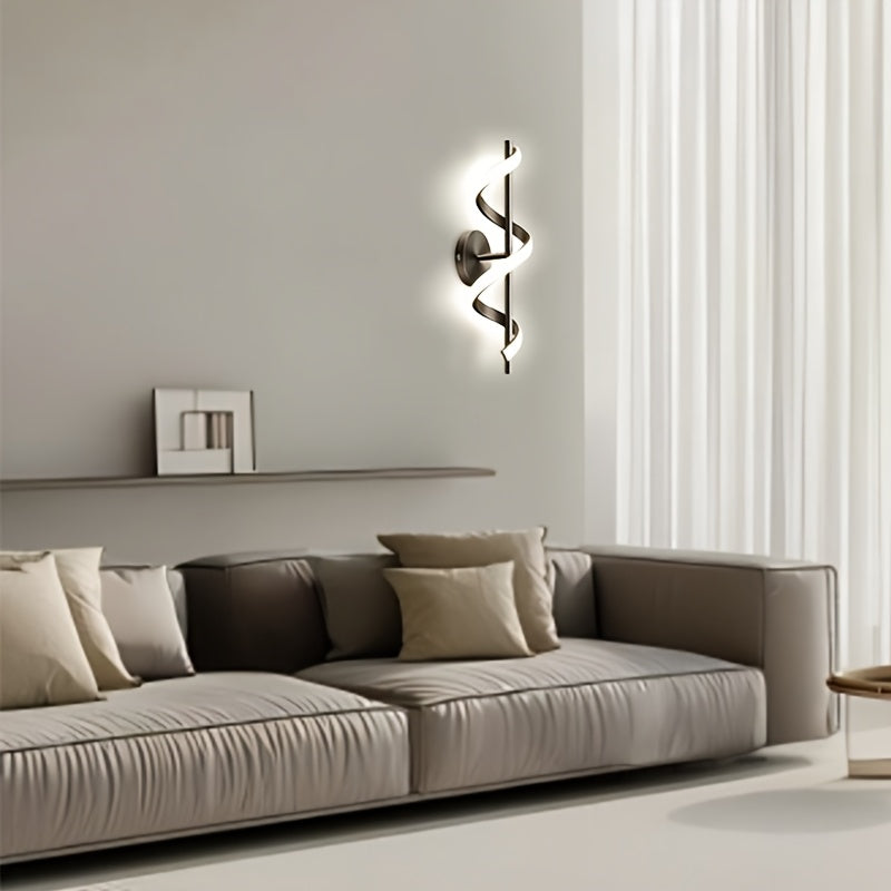 Luz de pared LED moderna HE Lighting, brillo ajustable, adecuada para dormitorio, baño, sala de estar - 3 temperaturas de color, diseño elegante en negro y blanco, elección ideal para decorar el área de tocador, luz de pared para dormitorio | Luz de pare