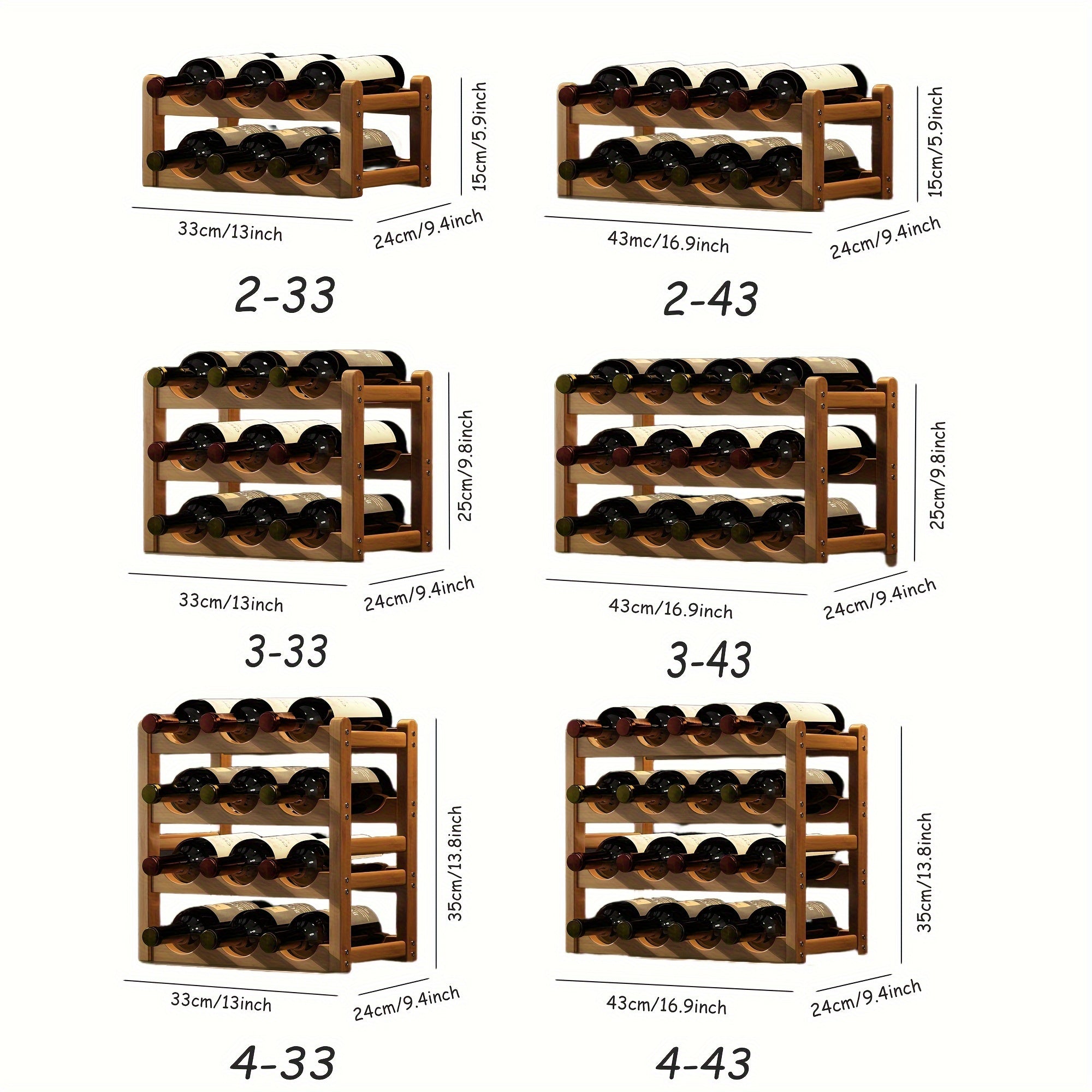 Un estante de vino de bambú para hacerlo uno mismo.