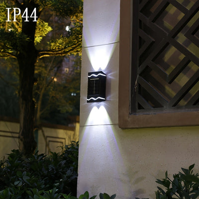 (4 unidades/Caja) Luces de lavado de pared solares al aire libre IP44 para decoración de jardín, nuevo estilo de luces de pared ambientales para cercas