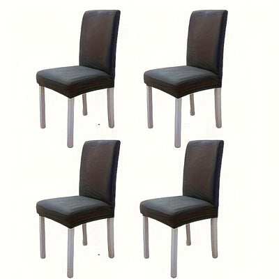 4/6 piezas, funda de silla de color sólido, funda de silla elástica y flexible, restaurante, boda, hotel, decoración del hogar