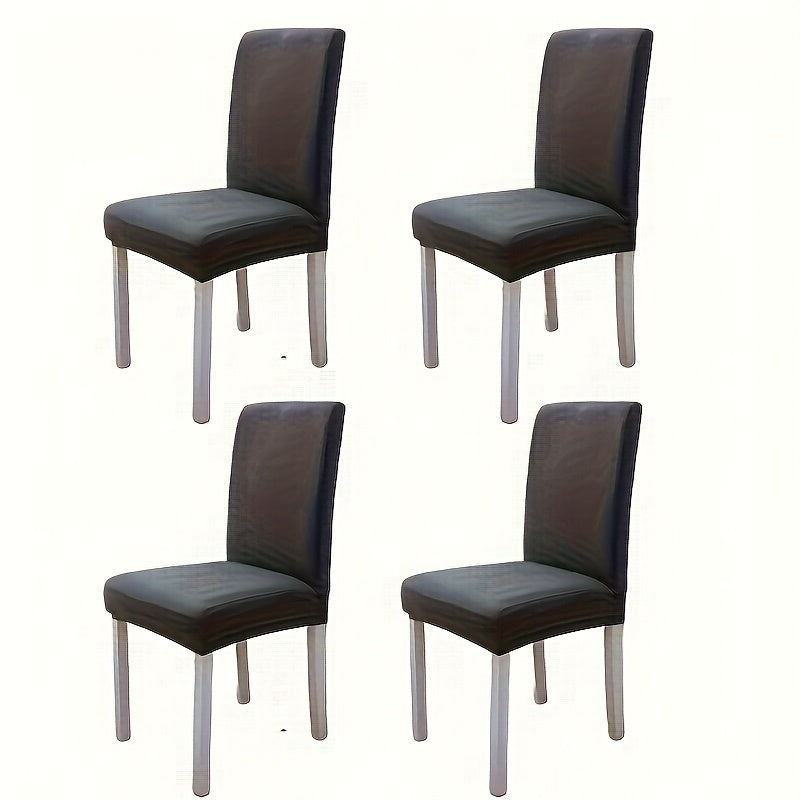 4/6 piezas, funda de silla de color sólido, funda de silla elástica y flexible, restaurante, boda, hotel, decoración del hogar