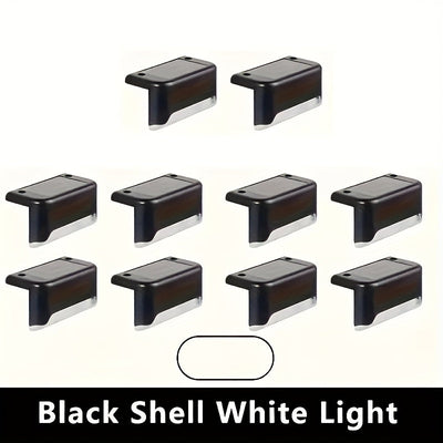 10 luces solares para jardín - Iluminación decorativa para exteriores, pasillos, terrazas y cercas con sensor, portátiles, semienterradas, batería de níquel, 600mAh, ambiente festivo, luz para escalones | Iluminación exterior moderna | Energía solar
