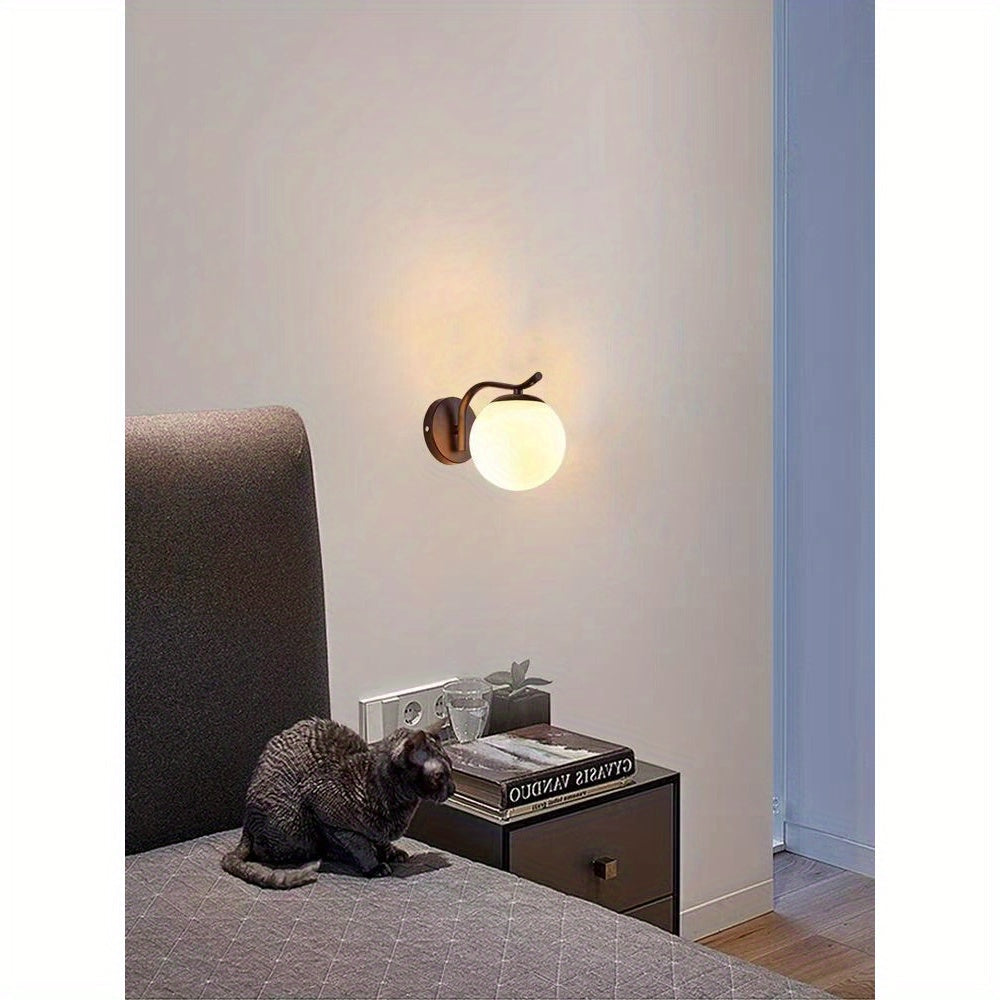 Luz de pared moderna E12 para dormitorio, sala de estar o pasillo - Diseño minimalista elegante con control de estado de ánimo ajustable, montaje semienterrado, hardware de instalación fácil incluido (luz no incluida), iluminación de habitaciones, ilumin