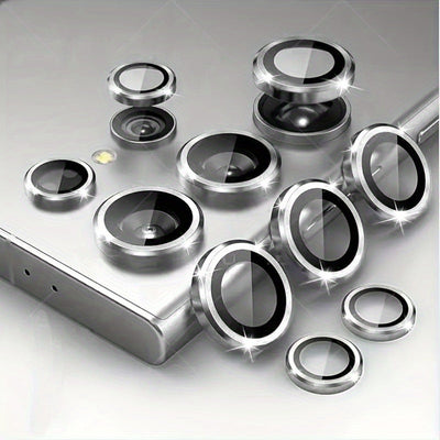 Anillos protectores de lente de cámara de aleación de aluminio para for samsung S25 Ultra, S25Plus, S24FE, S24, S23, S22 FE Plus, Ultra A16, A26, A36, A56, A14, A54, A15, A25, A35, A55 - Anillo de metal para proteger la película de la lente de cámara ori