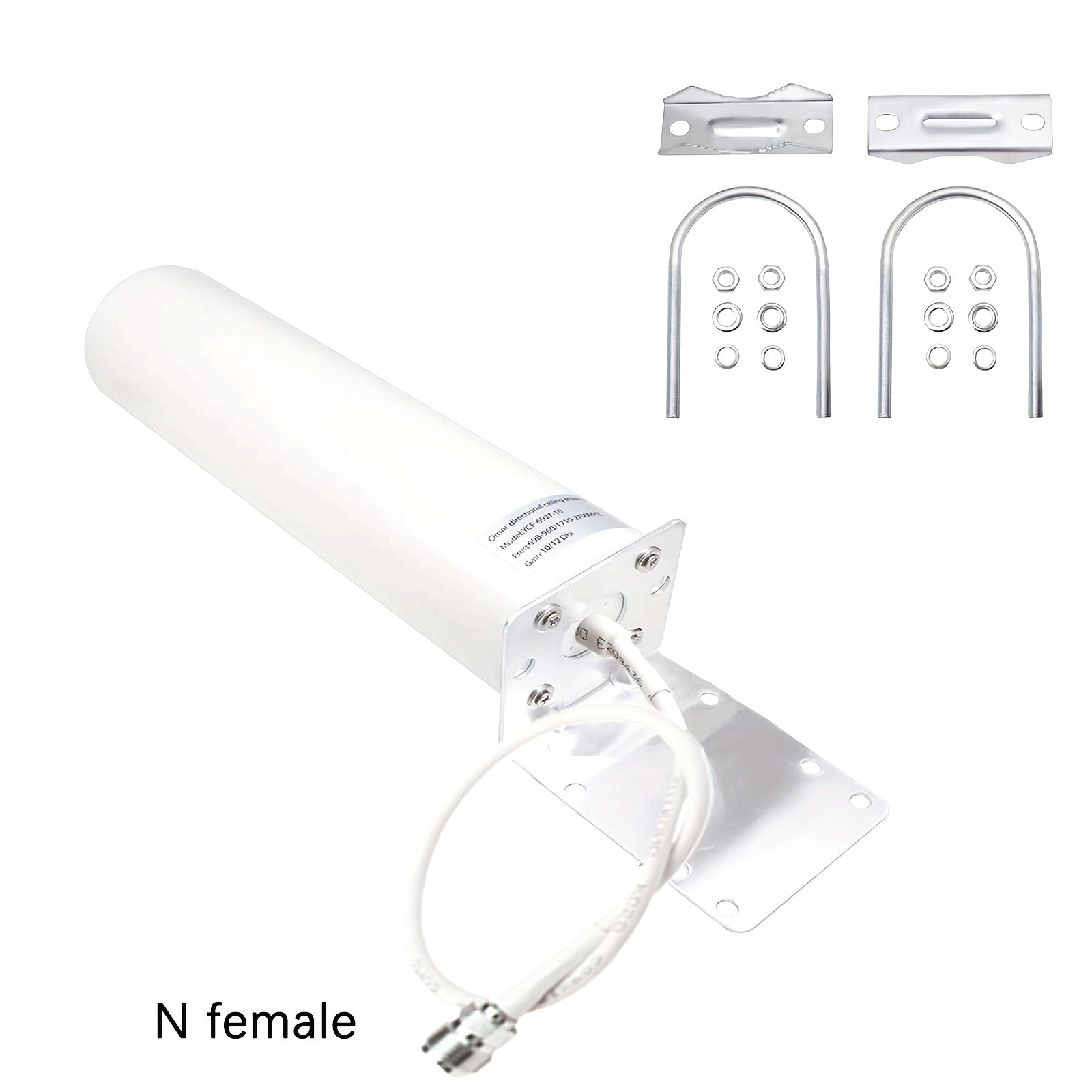 Antena Celular Omni 4G LTE de Alta Ganancia 698-2700MHz 28dBi con Conector Hembra N Montable en Pared para Amplificador de Señal/Router/Punto de Acceso - Compatible con Cámaras Espía SPYPOINT, TACTACAM y Más, Equipo de Conectividad de Red | Diseño Compac