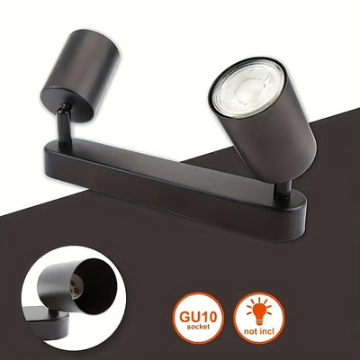 Aplique de pared industrial moderno en metal negro - Lámpara de techo con estilo vintage para sala, recámara, cocina, pasillo, escaleras, hotel, restaurante - Sin foco incluido, iluminación para interiores | Acabado metálico elegante | Sin focos incluido