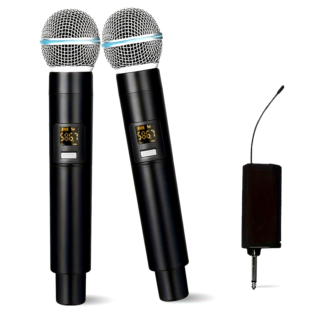 Micrófono inalámbrico UHF profesional de mano, micrófono dinámico, sistema de karaoke con receptor para amplificador, sistema de megafonía, Eid Al-Adha Mubarak.