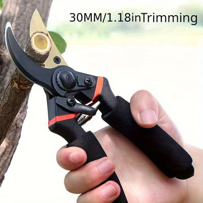 1pz/2pzs Tijeras de Jardinería Manuales Profesionales para Poda con Cuchillas de Acero Inoxidable Ultracortantes y Mangos Antideslizantes Ergonómicos para Flores, Arbustos, Topiares y Árboles Frutales - Diseño Ambidiestro, Sin Necesidad de Baterías