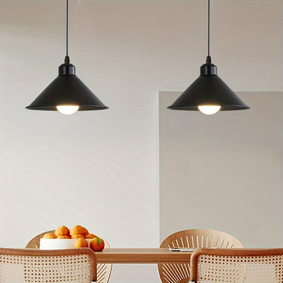 Juego de 2 candelabros colgantes modernos en hierro fundido con base E27 para comedor, bar, cocina y entrada, montaje semiempotrado, cableado fijo, voltaje ajustable 110V-240V (focos no incluidos)