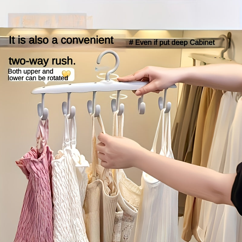 Ahorrador de espacio 12-Ganchos Rotativos - Adecuado para corbatas, ropa interior, chalecos y faldas | Organizador de armario de plástico portátil, ideal para dormitorios y hogares, perfecto para la escuela, el Día de San Valentín y Acción de Gracias.