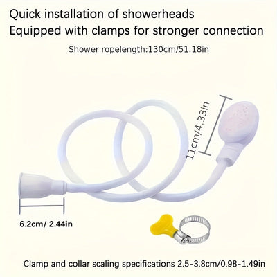 1pc Rociador de ducha portátil de mano, cabezal de grifo de conexión rápida multifunción, cabezal de ducha de cuerpo completo para baño y lavado de mascotas, plástico ABS duradero, no necesita electricidad, montaje fácil de bloqueo por giro - Accesorio p