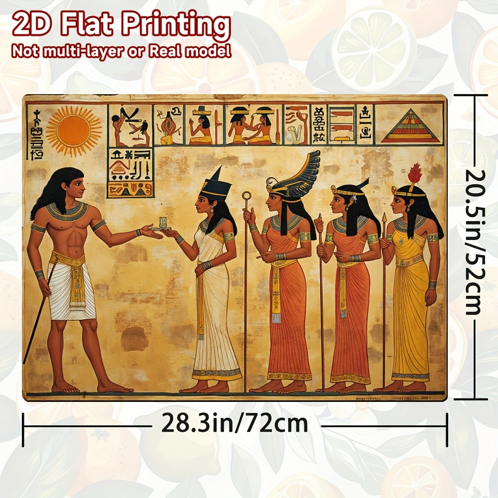 1 pieza de funda de horno de impresión plana 2D de dioses y jeroglíficos antiguos egipcios - Resistente al calor, fácil de limpiar, duradera, ideal para estufa de cocina, refrigerador y decoración de fiestas, protector de estufa superior | Funda decorati