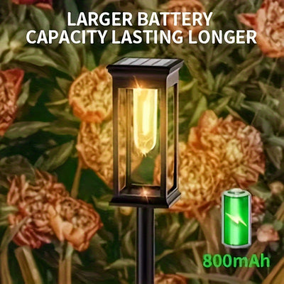 8 Piezas, Luces Solares De Tungsteno Para Césped Para Decoración De Ambiente Al Aire Libre, Luces LED Para Césped Para Villas, Jardines, Patios, Caminos E Iluminación De Paisajes De Patio
