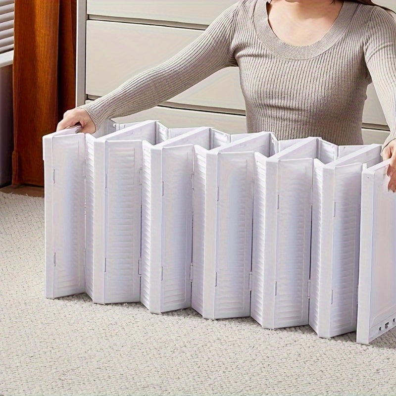 1pc Caja de Zapatos Plegable, Organizador Apilable Ahorrador de Espacio con Diseño Antipolvo - Sin Necesidad de Montaje, Ideal para Dormitorios, Hogares y Residencias Estudiantiles