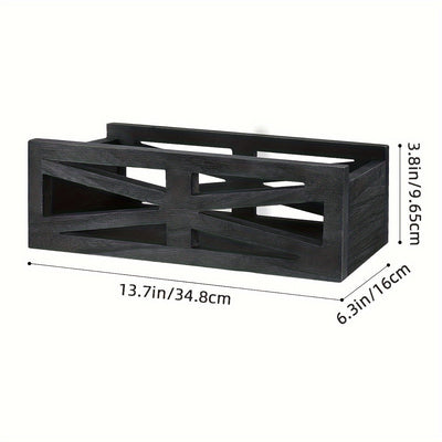 Caja de Almacenamiento de Madera Versátil - Impermeable, Organizador Multiusos para Esenciales de Baño & Decoración de Aromaterapia, Ganchos de Utilidad