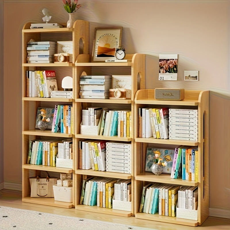 1 estante de suelo para el hogar independiente, pequeño y estrecho, que ahorra espacio, multiusos, con material de madera sólida, duradero, adecuado para sala de estar, dormitorio, estudio, etc., elección perfecta para el hogar.