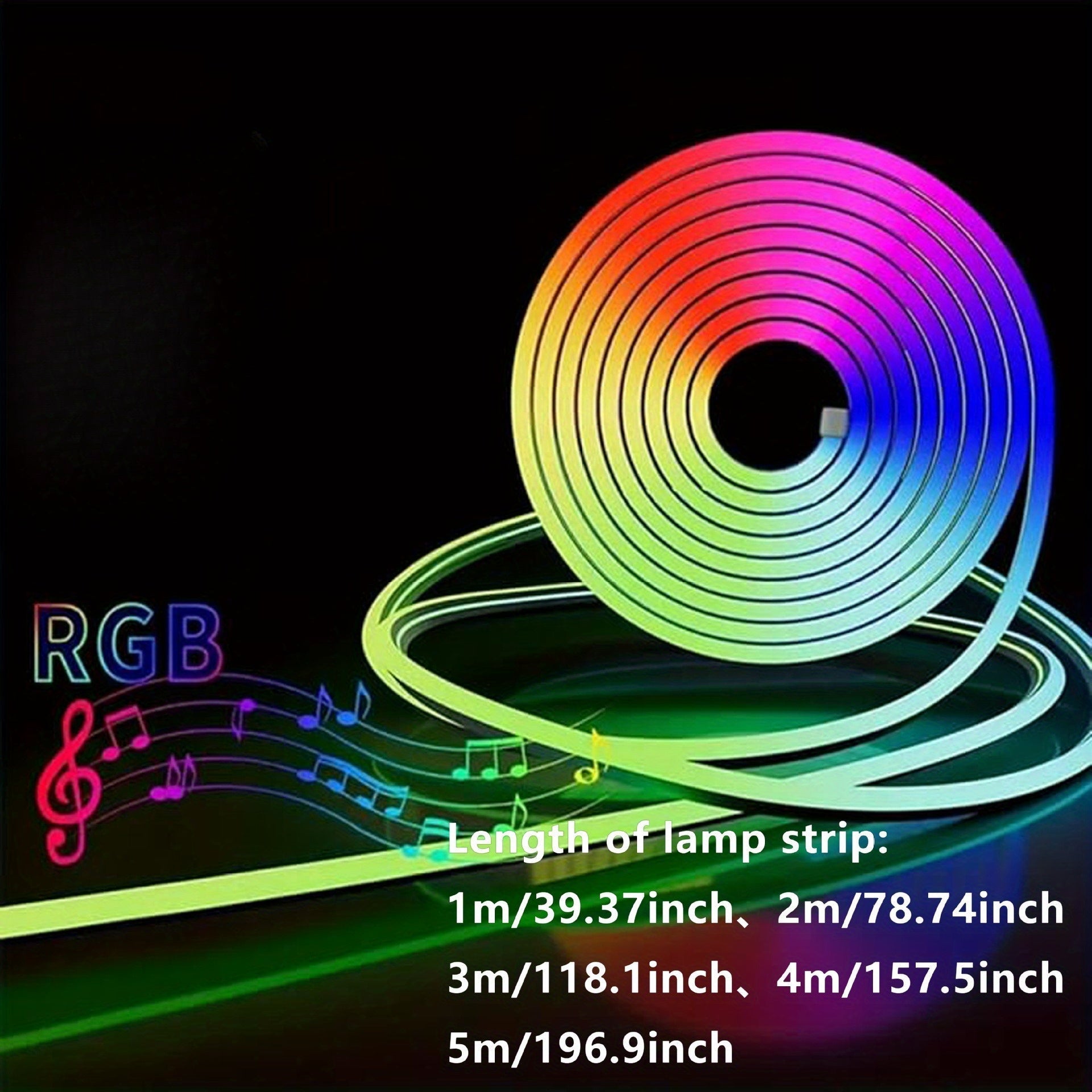 1-Pack Cuerda de Luz LED Flexible Alimentada por USB - Luces RGB Cambiantes con Cableado Flexible para Escenario, Hogar, Fiestas, Dormitorio y Decoración DJ - Control Sencillo por Botón, Bajo Voltaje Seguro para Interior/Exterior, Ambiente Creativo en el