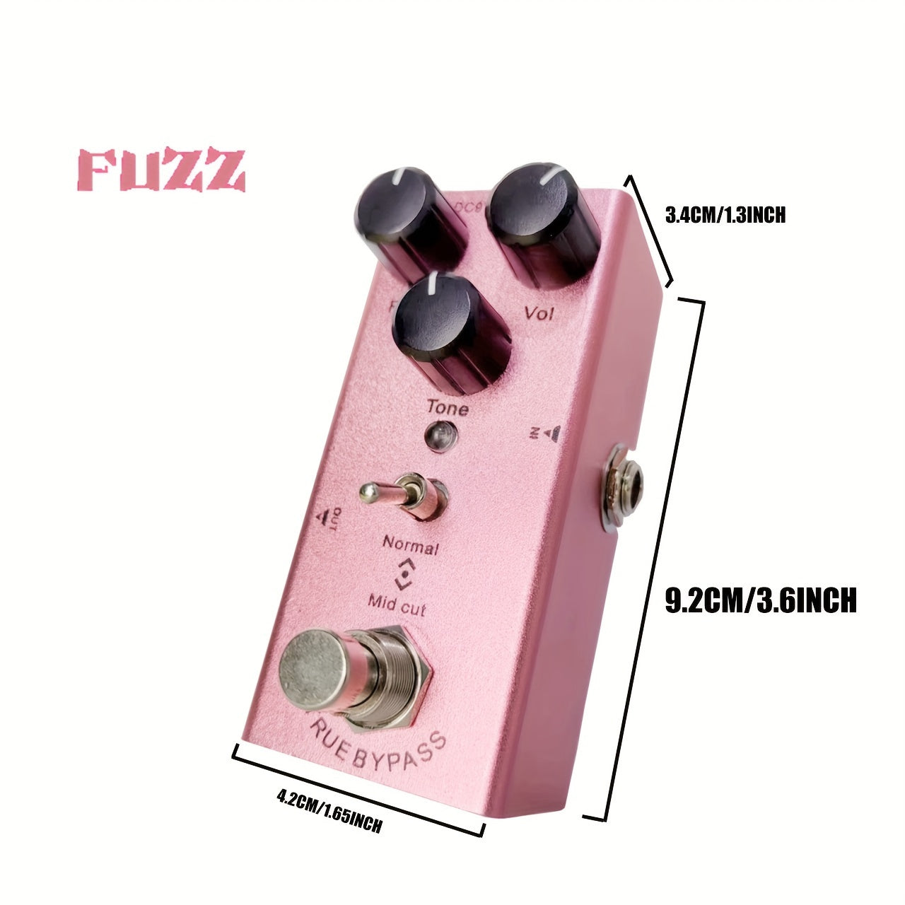 Procesador de Efectos para Pedal de Guitarra 1-Slot - Diseño Compacto, Alimentación USB (9V DC), Controles con Perillas para Guitarra Eléctrica, Bajo y Teclado - Sonidos Vintage Rock, Psicodélicos y Grunge - Pedal Rosa Intenso para Shows en Vivo y Estudi