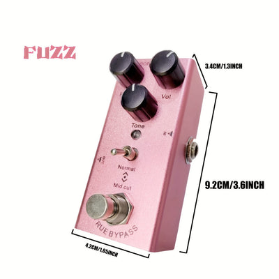Procesador de Efectos para Pedal de Guitarra 1-Slot - Diseño Compacto, Alimentación USB (9V DC), Controles con Perillas para Guitarra Eléctrica, Bajo y Teclado - Sonidos Vintage Rock, Psicodélicos y Grunge - Pedal Rosa Intenso para Shows en Vivo y Estudi