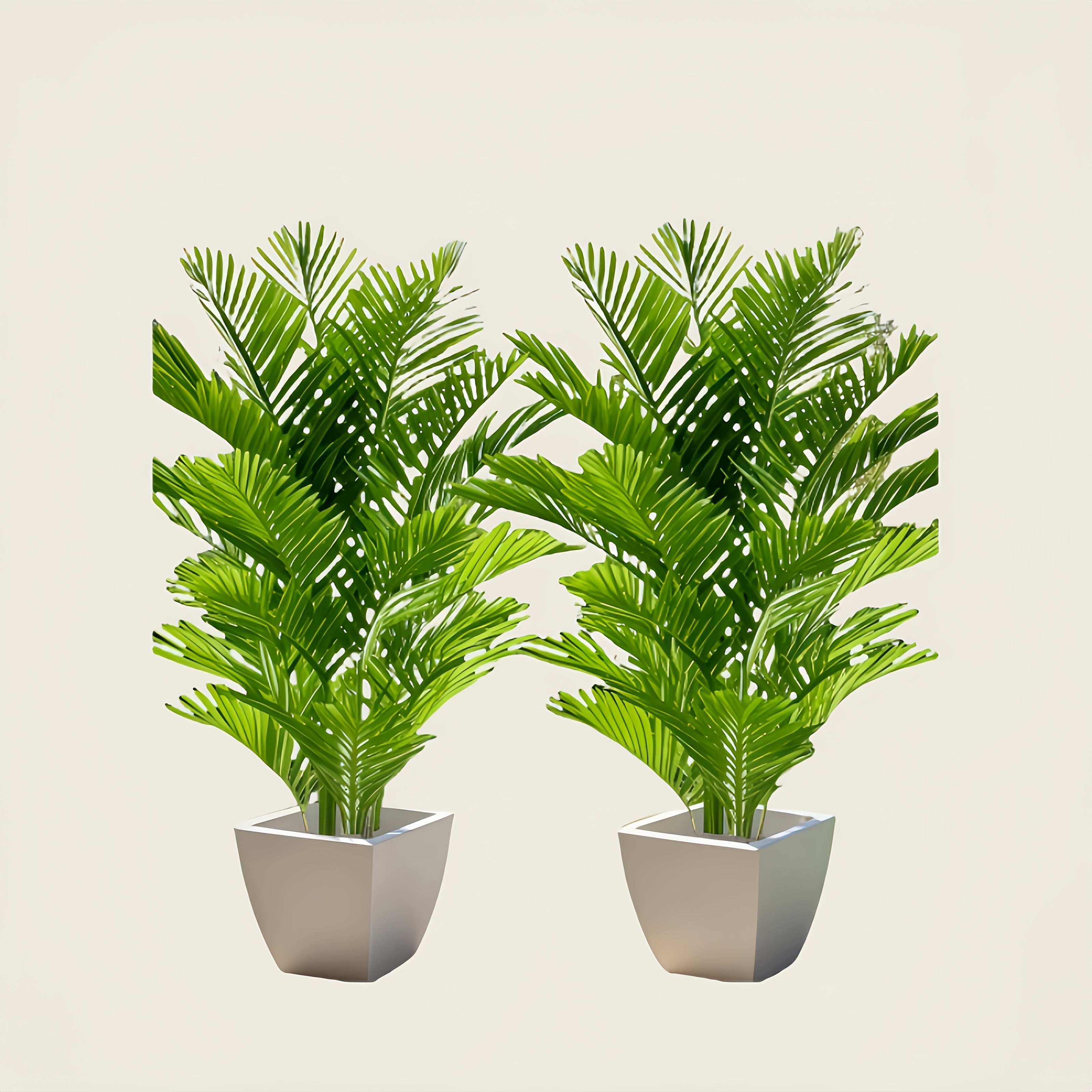 2 Piezas de Palmeras Artificiales Grandes Duraderas 89.99 cm - Plantas Falsas Tropicales con 48 Hojas Grandes, Adecuadas para el Hogar - Sin Mantenimiento Requerido - Perfectas para Todo Tipo de Ambientes, Interior y Exterior - Ideales para Escenas de Am
