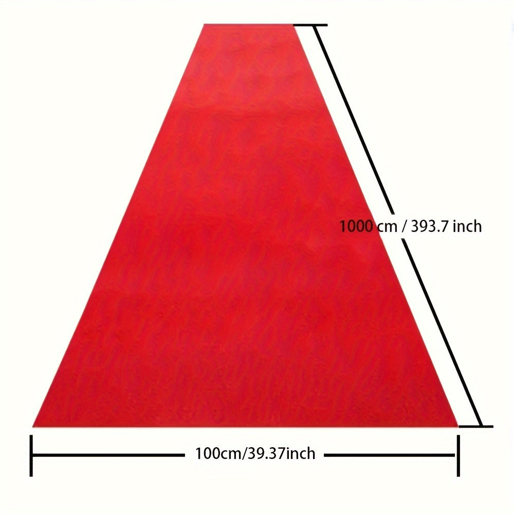 1pc Alfombra Corredor Desechable Roja, Alfombra Lavable A Mano, Adecuada Para Decoración De Hogar, Accesorios De Habitación, Sala De Estar, Pasillo, Celebración, Apertura De Exposiciones, Fiesta De Cumpleaños, Decoración De Escenario, Decoración Interior
