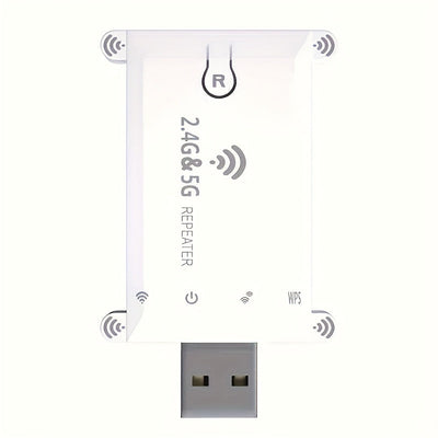 Extensor de Wi-Fi Mejorado por OEKE de 1200Mbps - Cobertura de Señal Superior, Desplazamiento Sin Interrupciones, Conectar y Usar, ¡Amplíe Fácilmente su Red Inalámbrica!