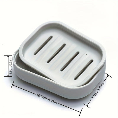1 Pieza, Jabonera De Plástico Con Drenaje, Porta Jabón Con Auto Drenaje, Soporte Para Jabón Para Baño, De Doble Capa, Estante De Almacenamiento De Jabón Multifuncional, Accesorios De Baño