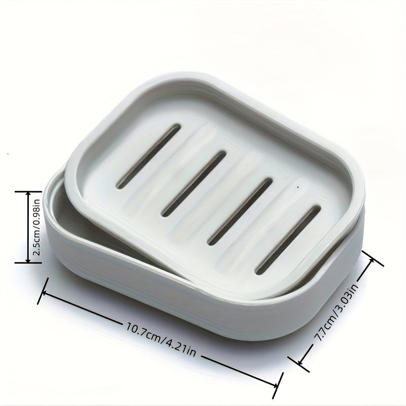1 Pieza, Jabonera De Plástico Con Drenaje, Porta Jabón Con Auto Drenaje, Soporte Para Jabón Para Baño, De Doble Capa, Estante De Almacenamiento De Jabón Multifuncional, Accesorios De Baño